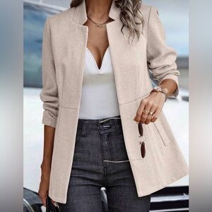 BellanBlue Beige Herringbone Jacket NEW